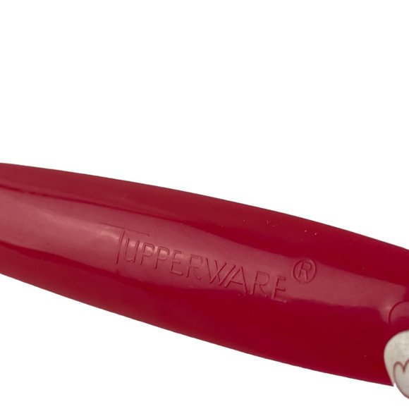 2x Tupperware Serrated Grapefruit Knife Lettuce Tomato Corer Scoop Red White - Picture 3 of 4